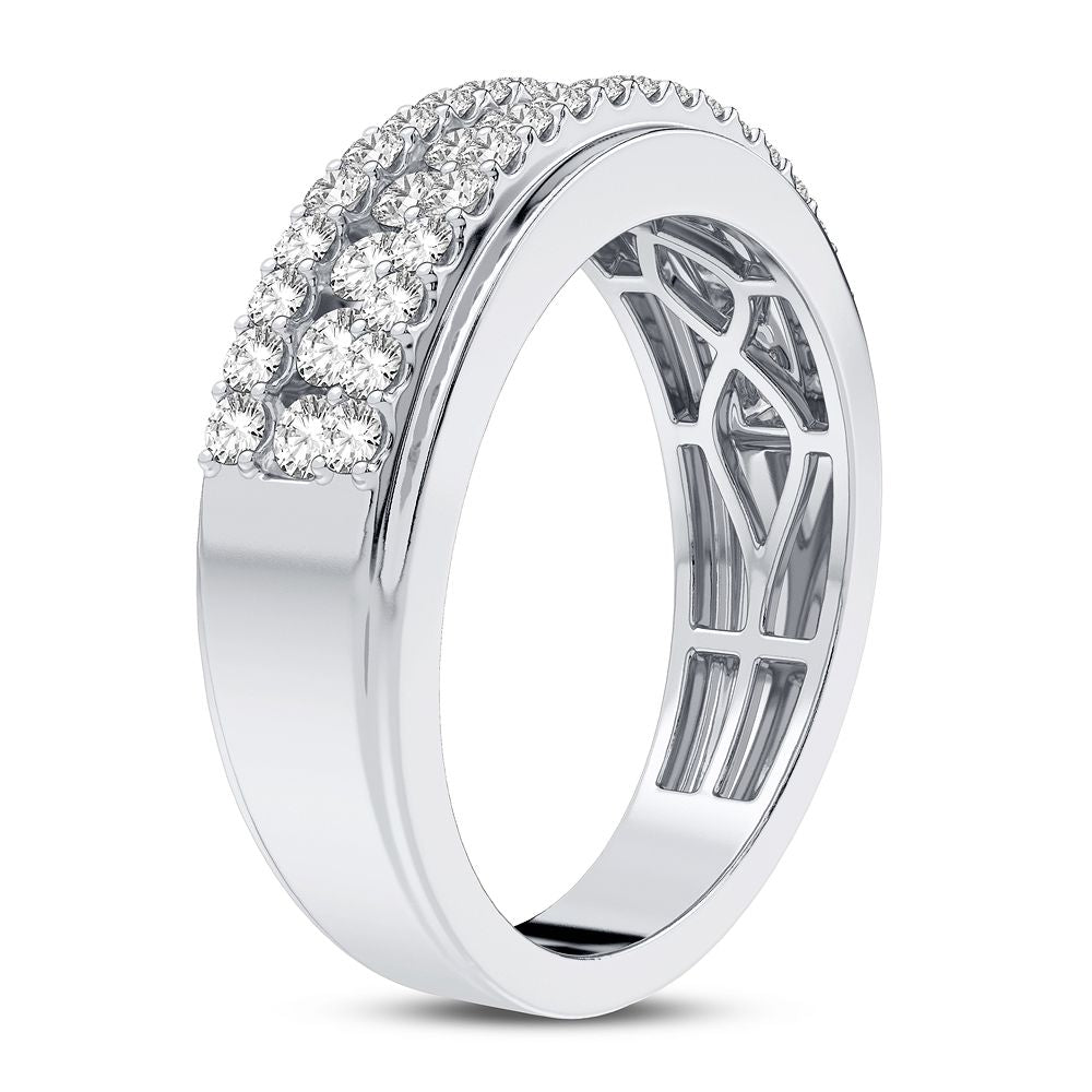 14K White Gold Elegant 1.00Ct Diamond Band