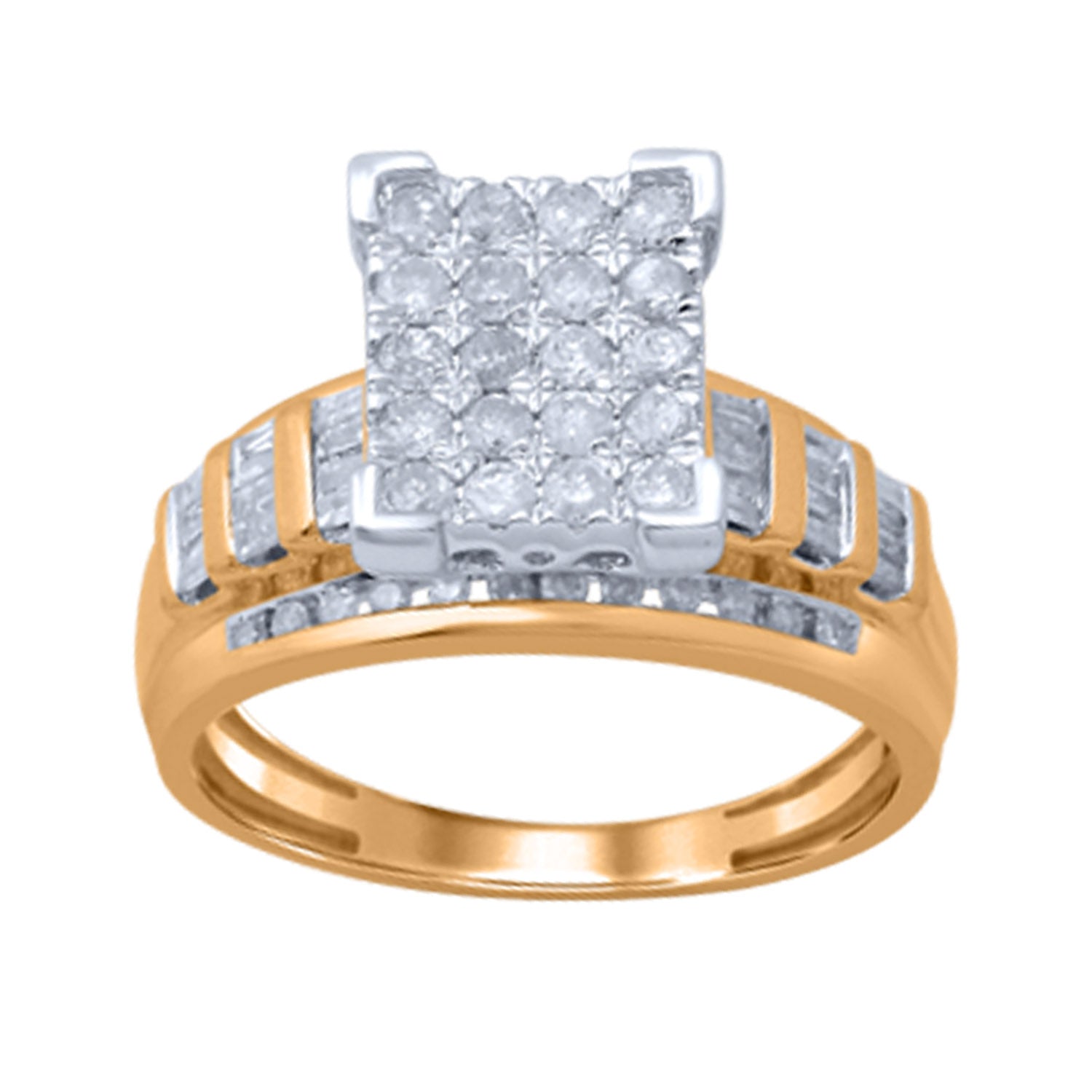 10K Yellow Gold Exquisite 5.00Ct Diamond Ring