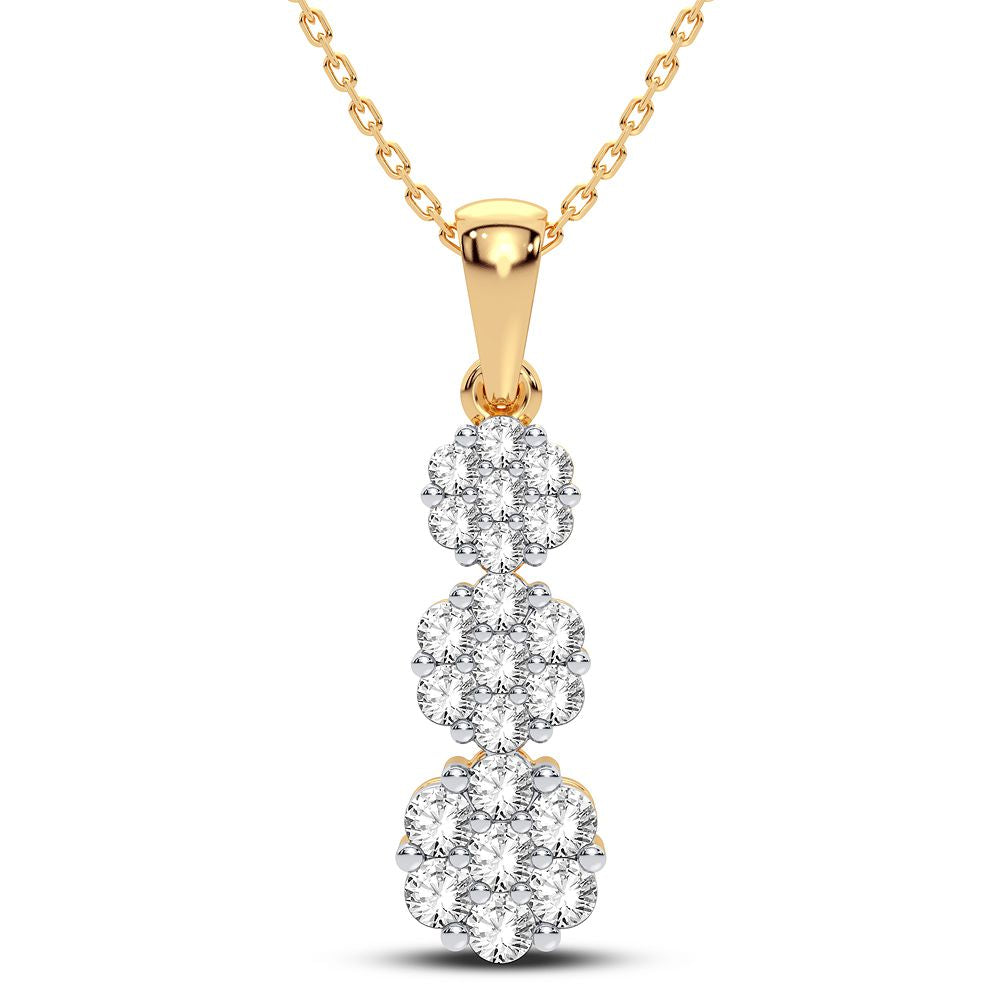 14K Yellow Gold Magnifcnet 0.75Ct Diamond Pendant