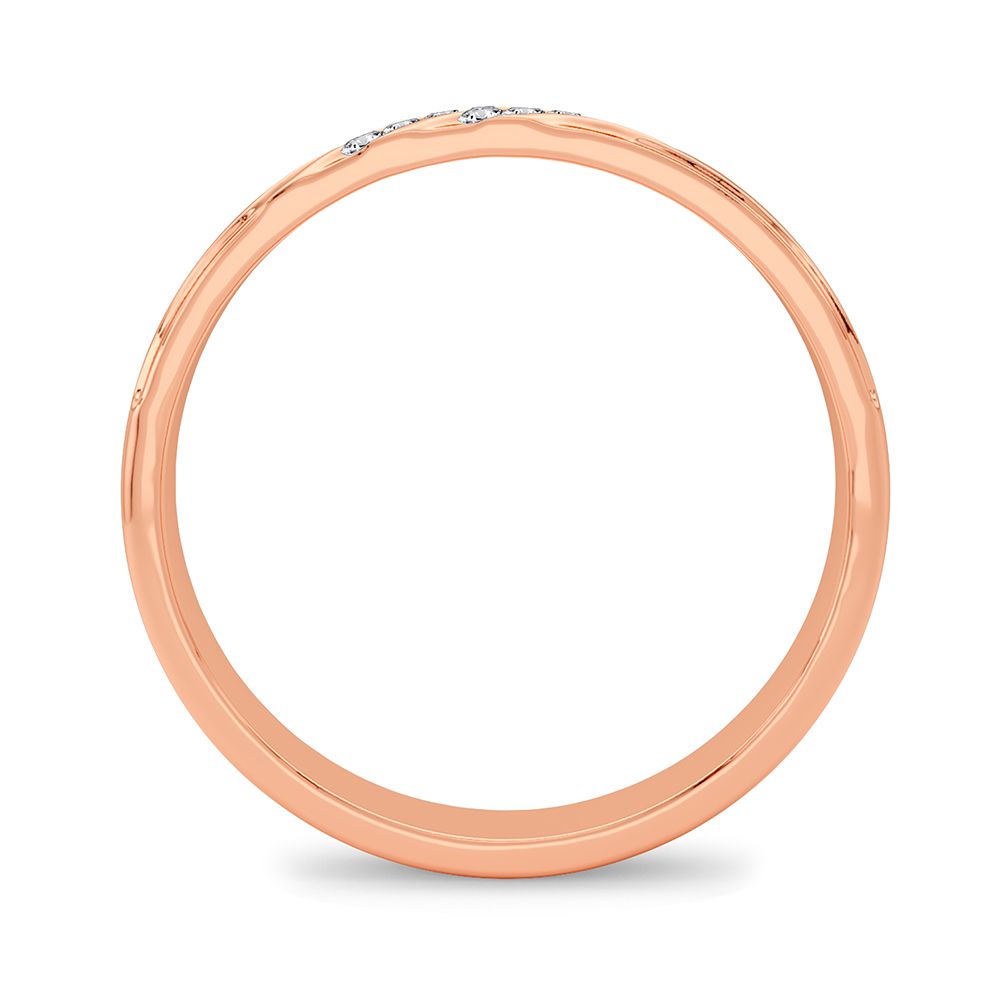 14K Rose Gold Dazzling 0.10Ct Diamond Band