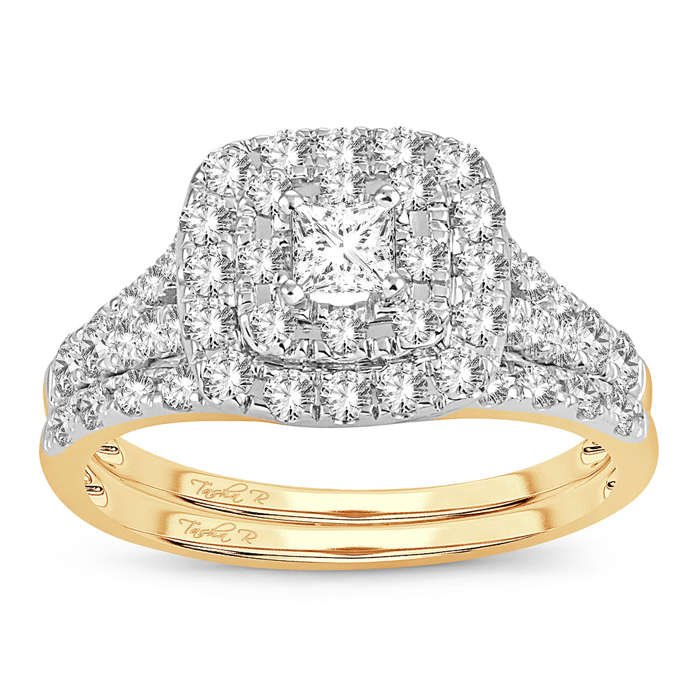 14K Yellow Gold Gorgeous 1.00Ct Diamond Bridal Ring