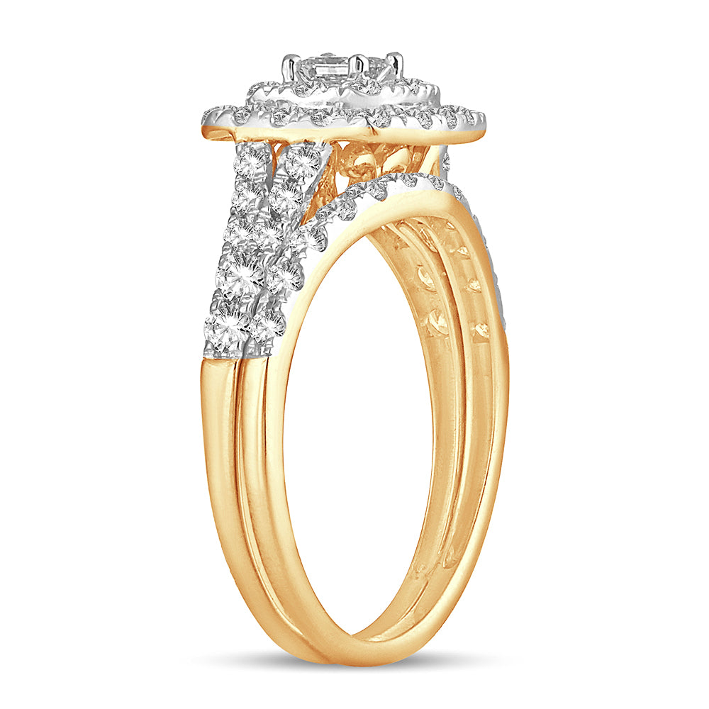 14K Yellow Gold Gorgeous 1.00Ct Diamond Bridal Ring