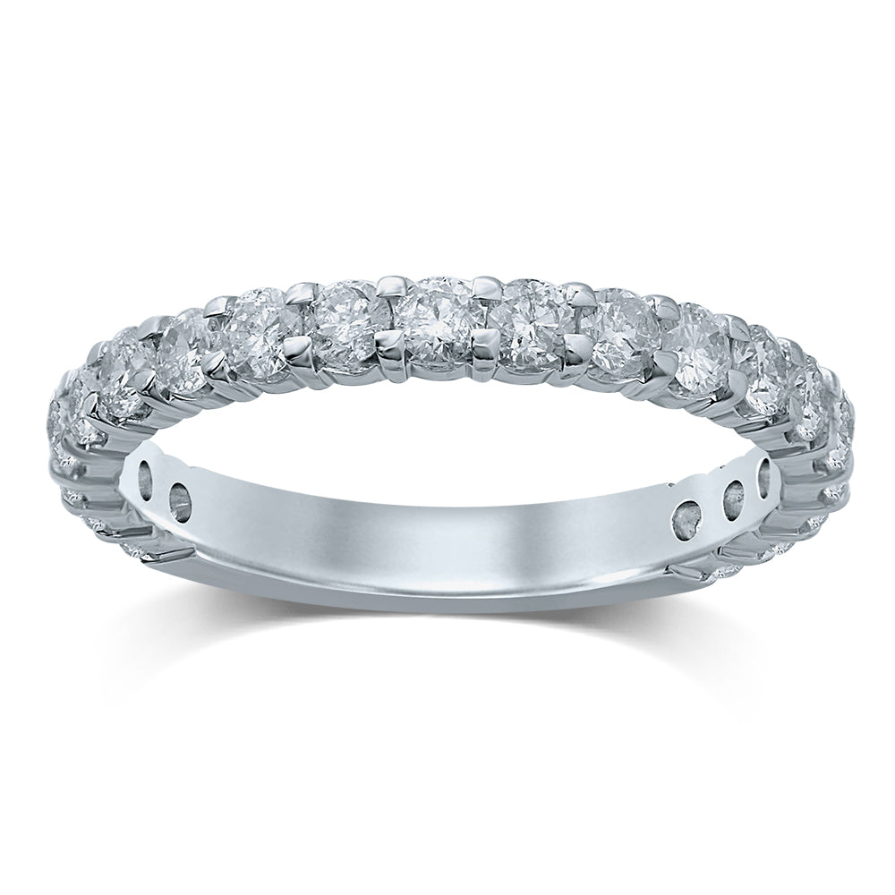 14K White Gold Dazzling 1.00Ct Diamond Band