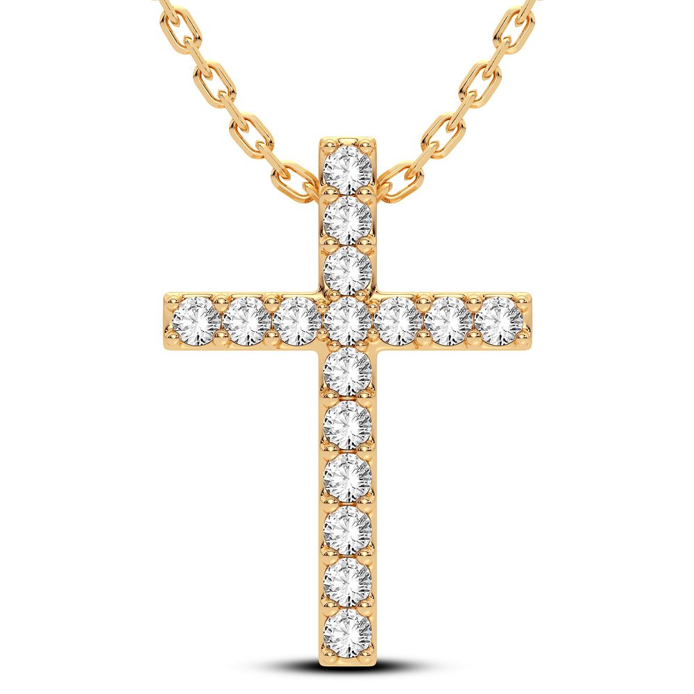 10K Yellow Gold Beautiful 0.16Ct Diamond Pendant