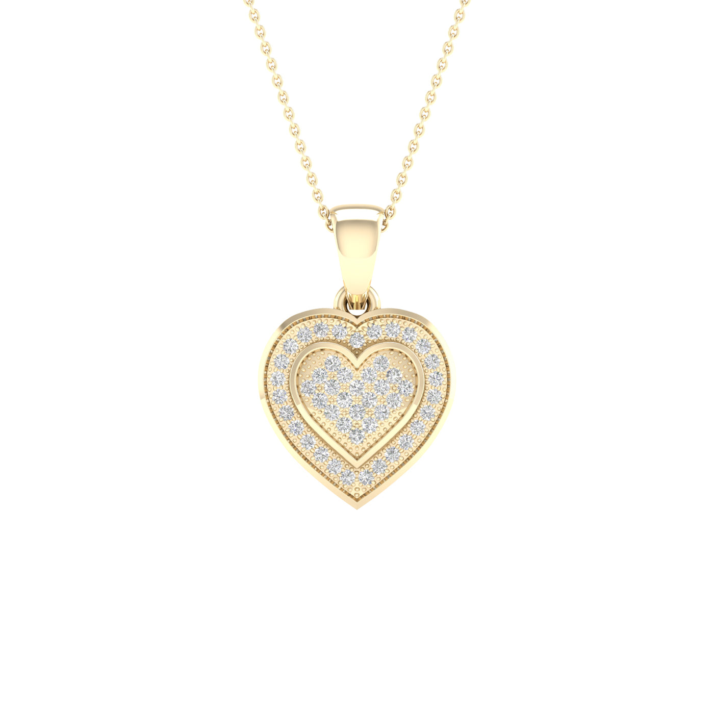 10K Yellow Gold Gorgeous 0.15Ct Diamond Pendant