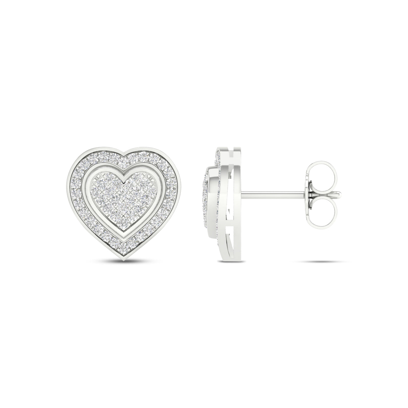 10K White Gold Dazzling 0.30Ct Diamond Earring