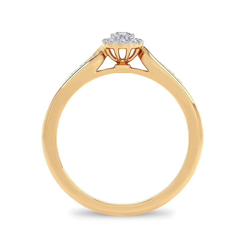 14K Yellow Gold Magnifcnet 0.25Ct Diamond Ring