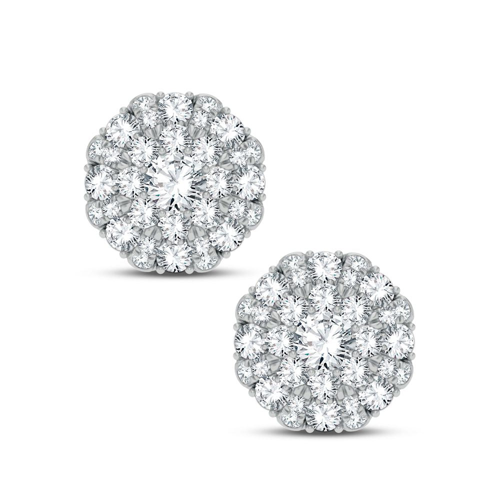 14K White Gold 0.62Ct Diamond Earring