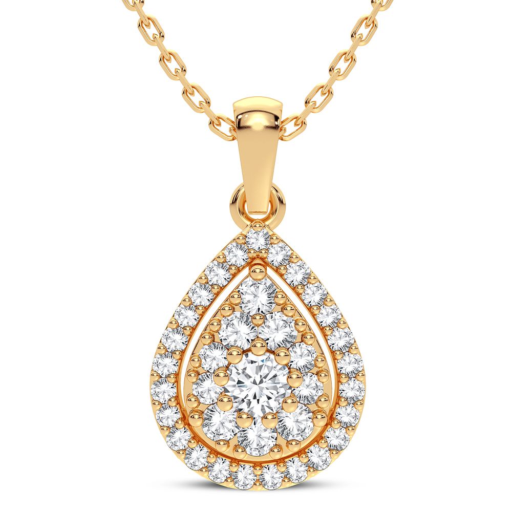 14K Yellow Gold Magnifcnet 0.30Ct Diamond Pendant