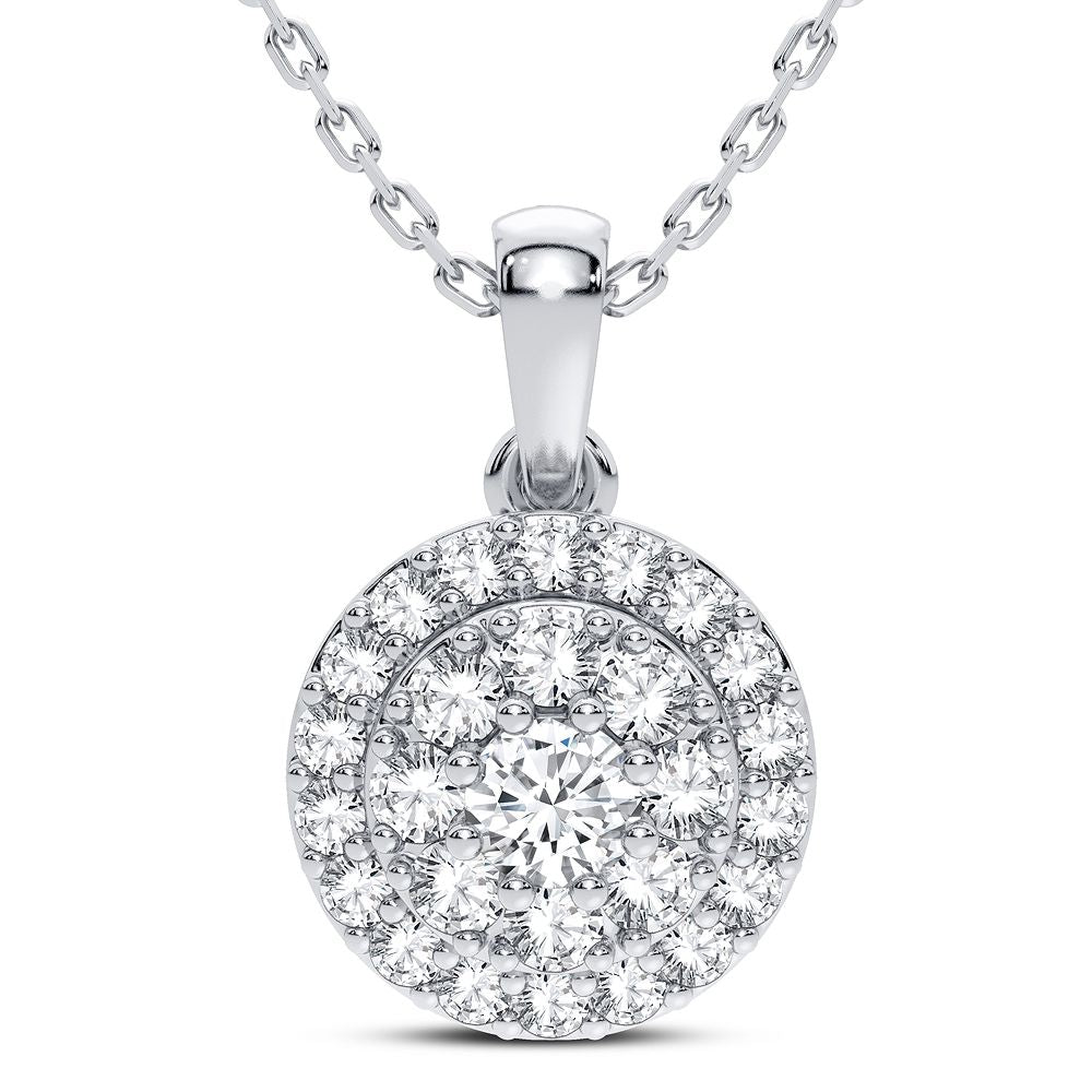 14K White Gold Magnifcnet 0.33Ct Diamond Pendant