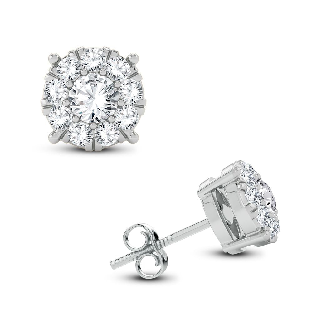 14K White Gold Exquisite 0.25Ct Diamond Earring