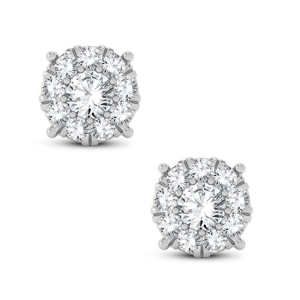 14K White Gold Exquisite 0.25Ct Diamond Earring