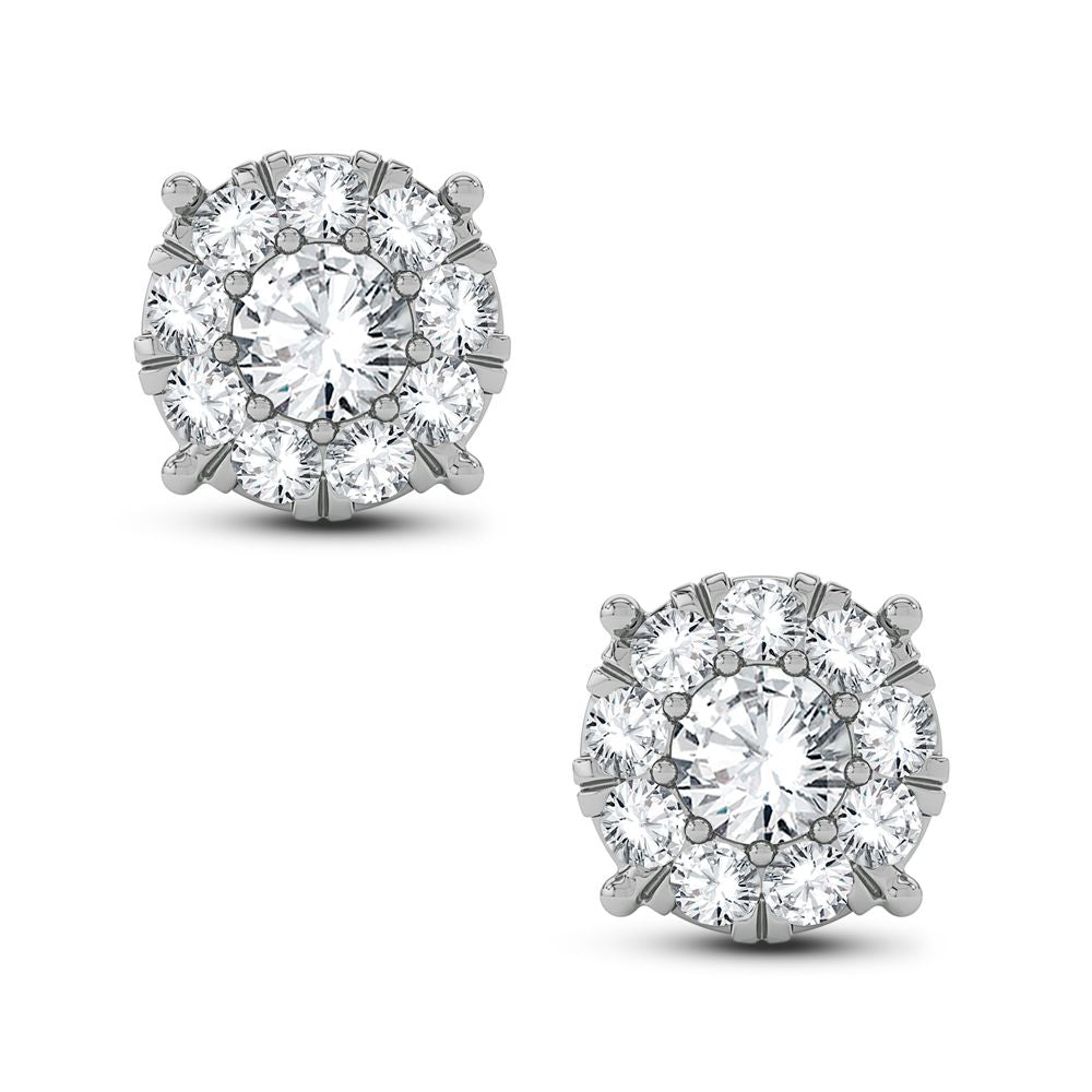 14K White Gold Dazzling 0.50Ct Diamond Earring