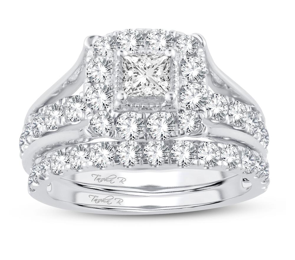 14K White Gold Gorgeous 2.00Ct Diamond Bridal Ring