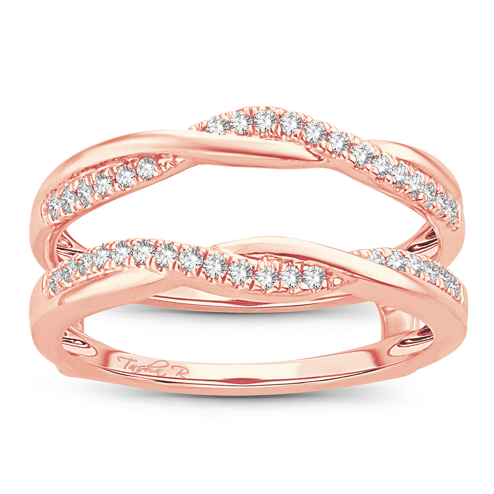 14K Rose Gold Gorgeous  0.25Ct  Diamond  Ring Guard.