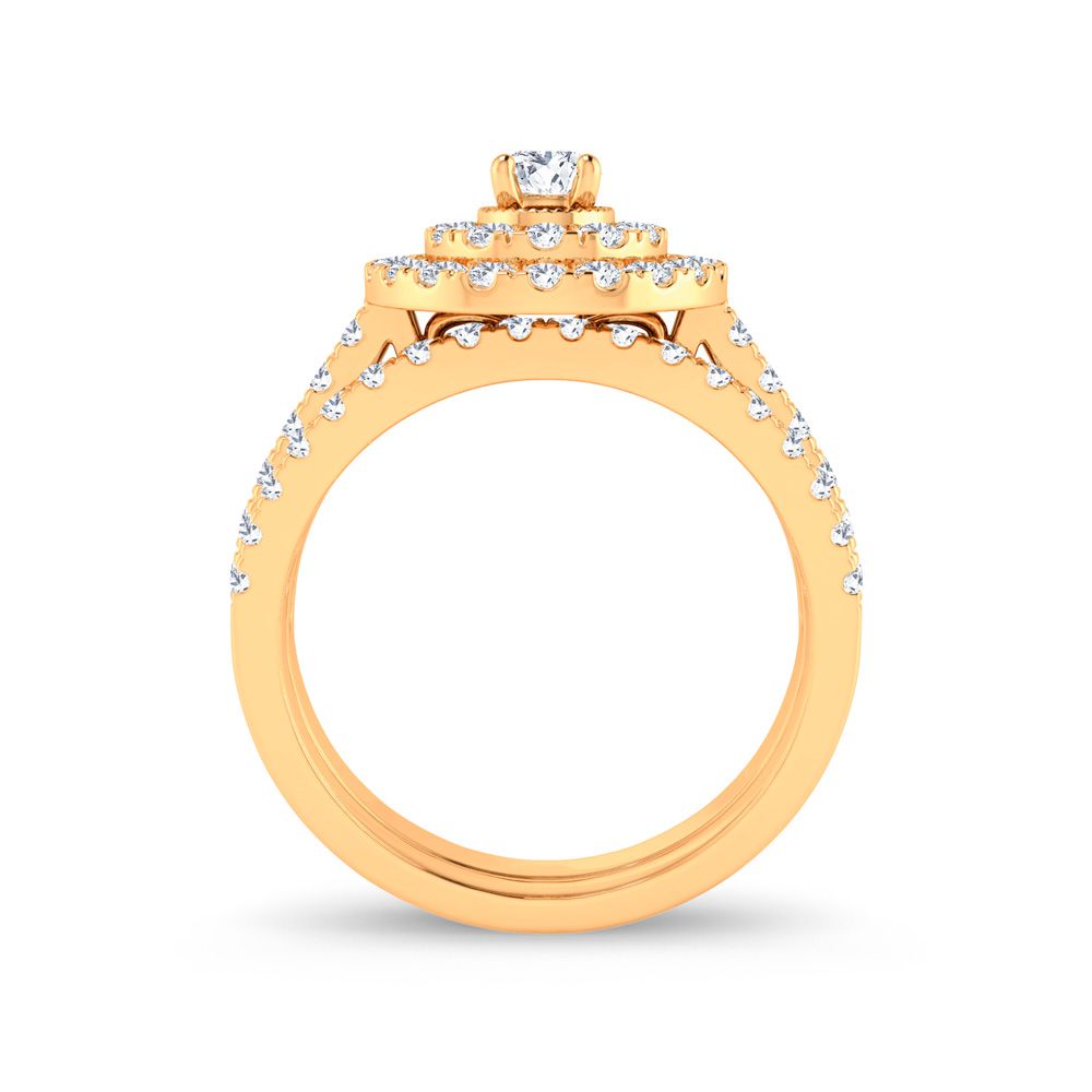 14K Yellow Gold 1.00Ct Diamond Bridal Ring