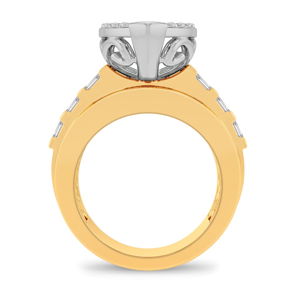 10K Yellow Gold Elegant 2.00Ct Diamond Ring