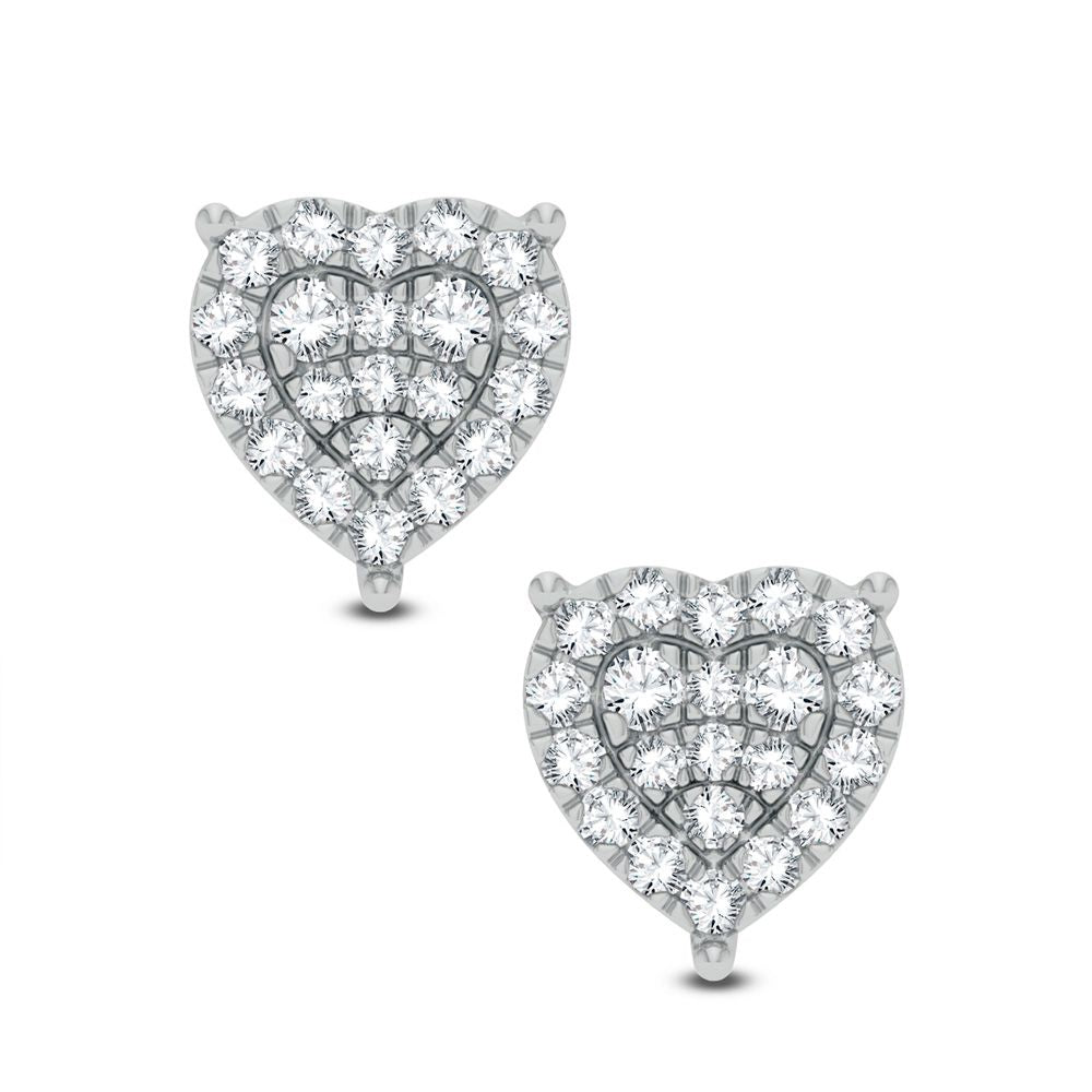 14K White Gold 0.50Ct Diamond Earring