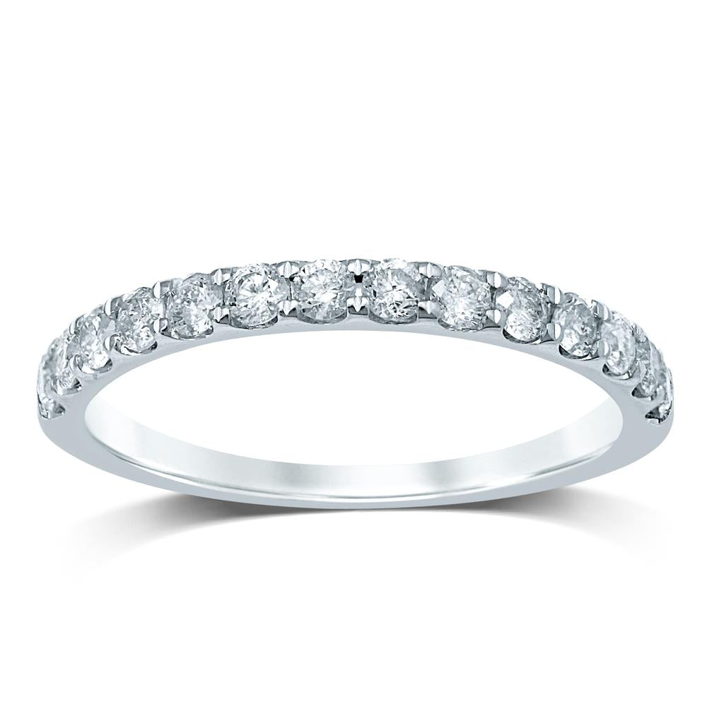 14K White Gold Gorgeous 0.50Ct Diamond Band