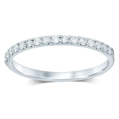 14K White Gold Beautiful 0.25Ct Diamond Band