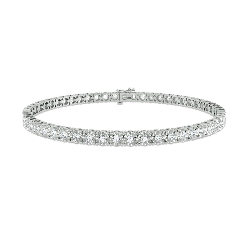 10K White Gold 1.00Ct Diamond Bracelet