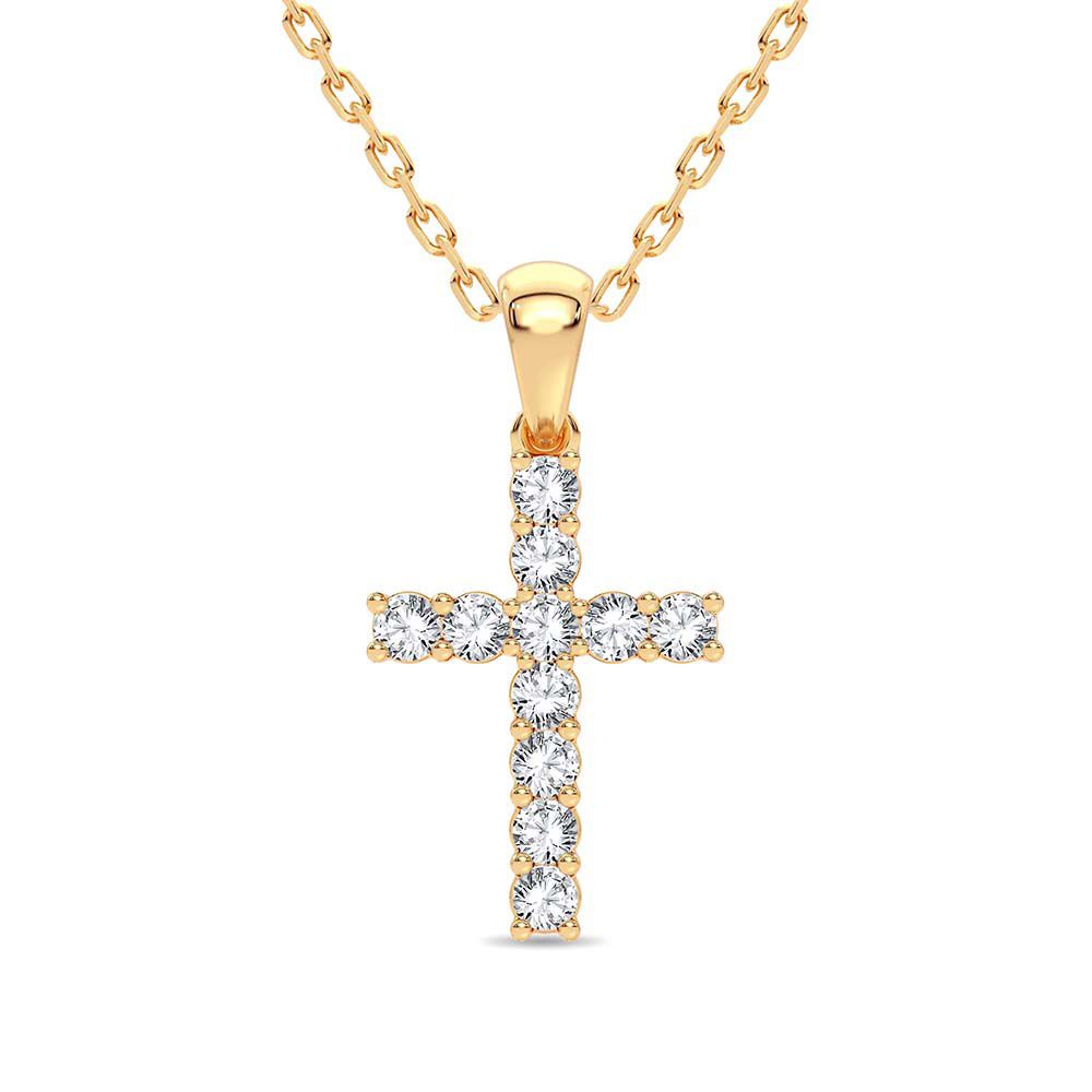 14K Yellow Gold Beautiful 0.50Ct Diamond Pendant