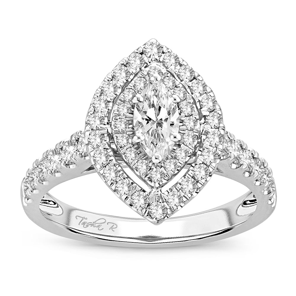 14K White Gold Magnifcnet 1.00Ct Diamond Ring