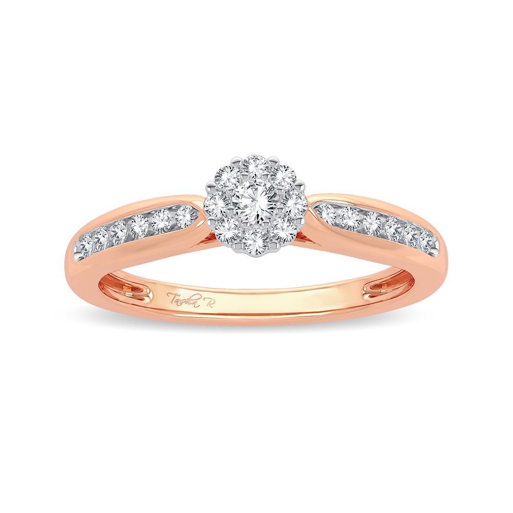 14K Rose Gold Dazzling 0.25Ct Diamond Ring