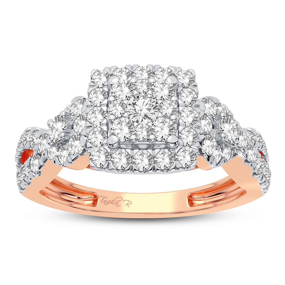 14K Rose Gold Exquisite 0.75Ct Diamond Ring