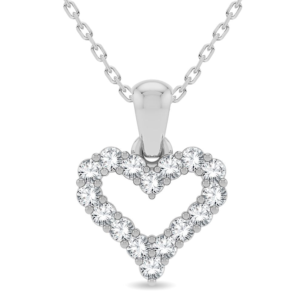 14K White Gold Gorgeous 0.25Ct Diamond Pendant