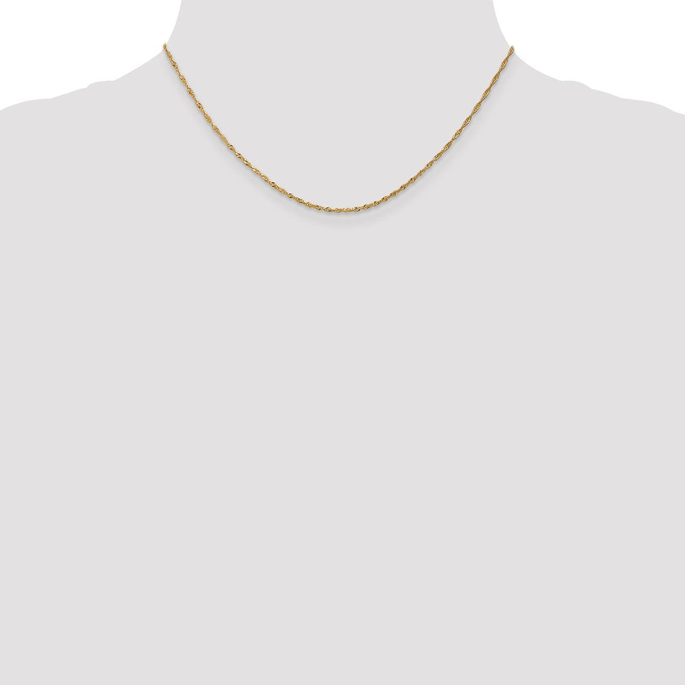 14K 1.3mm Singapore Chain