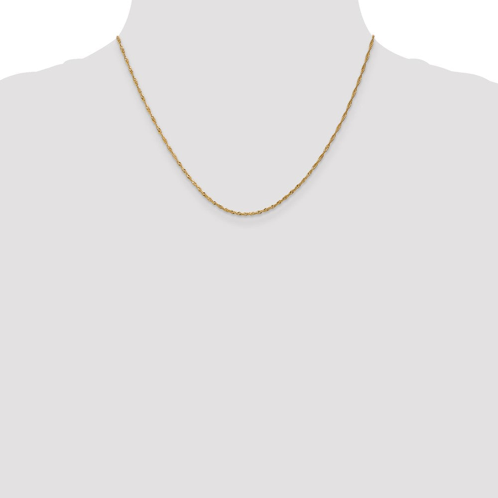 14K 1.3mm Singapore Chain