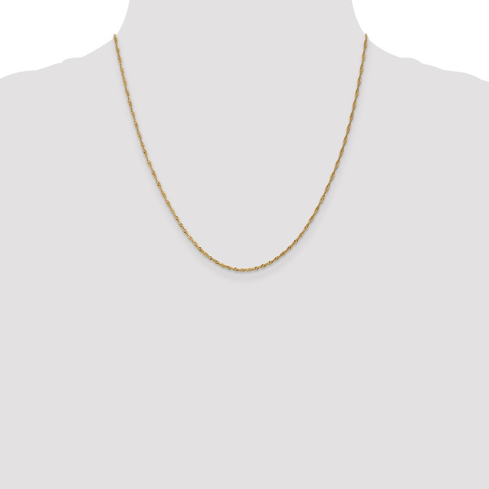 14K 1.3mm Singapore Chain