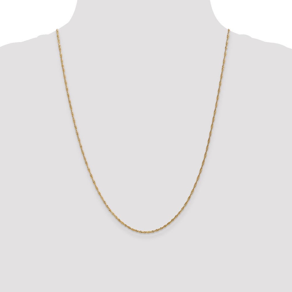 14K 1.3mm Singapore Chain