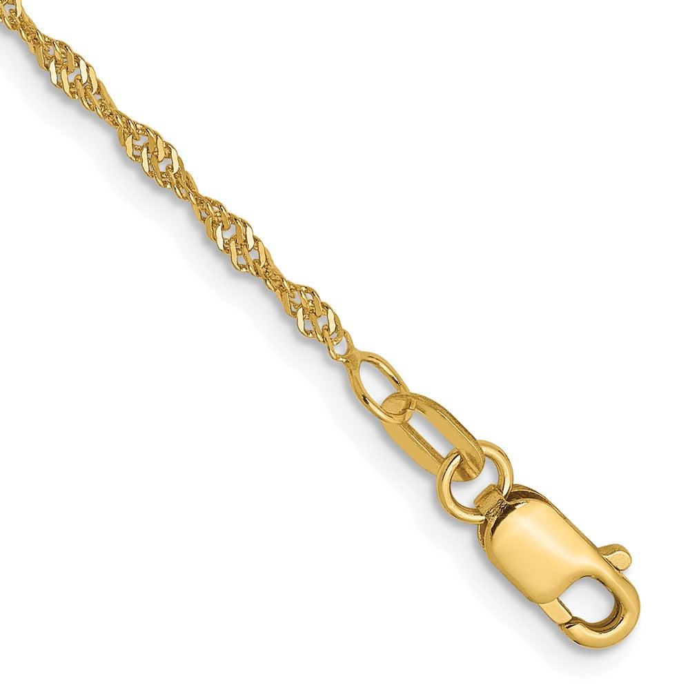 14K 1.3mm Singapore Chain