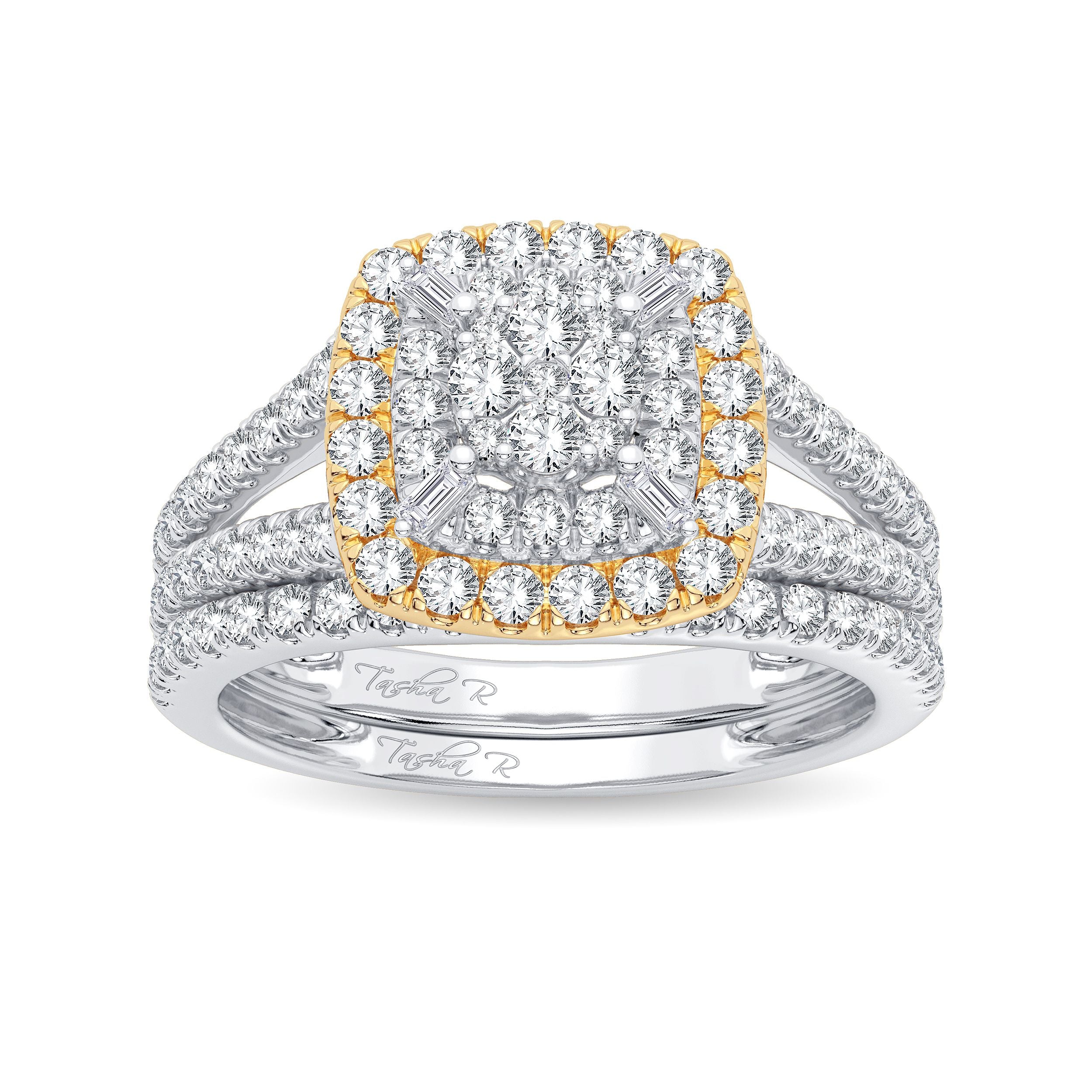 14K Yellow Gold Magnifcnet 0.75Ct Diamond Bridal Ring