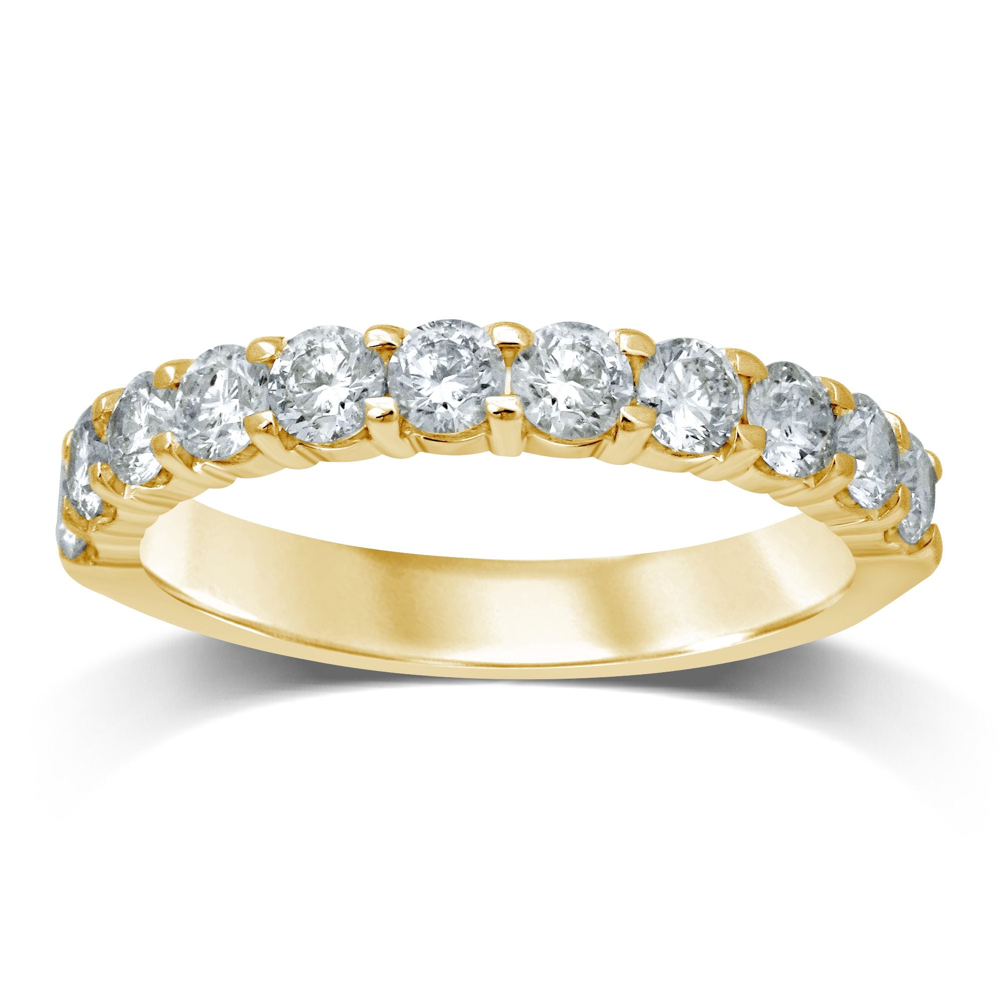 14K Yellow Gold Exquisite 0.52Ct Diamond  Ladies Band  (11 Diamond Stones)