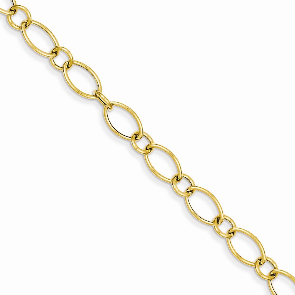 14k Oval & Circles Design Bracelet