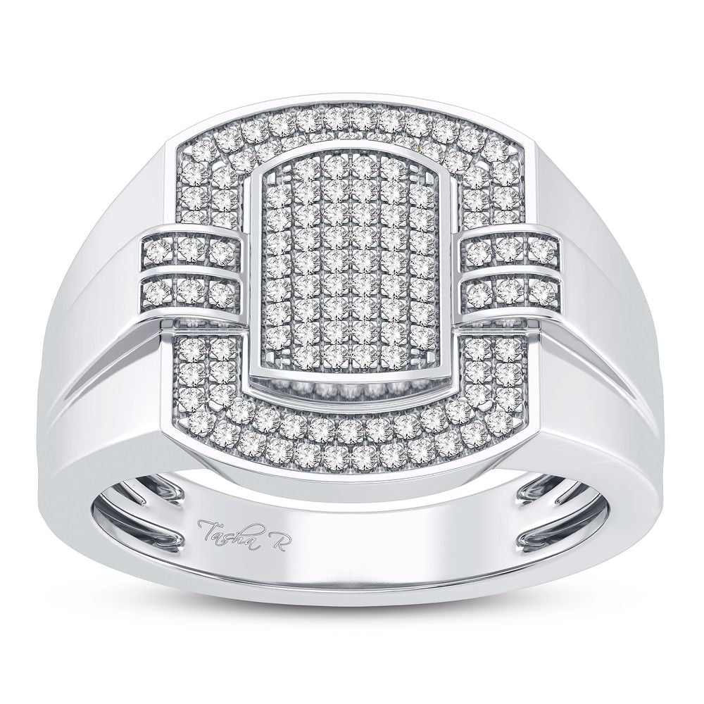 10K White Gold Elegant 0.33Ct Diamond Ring