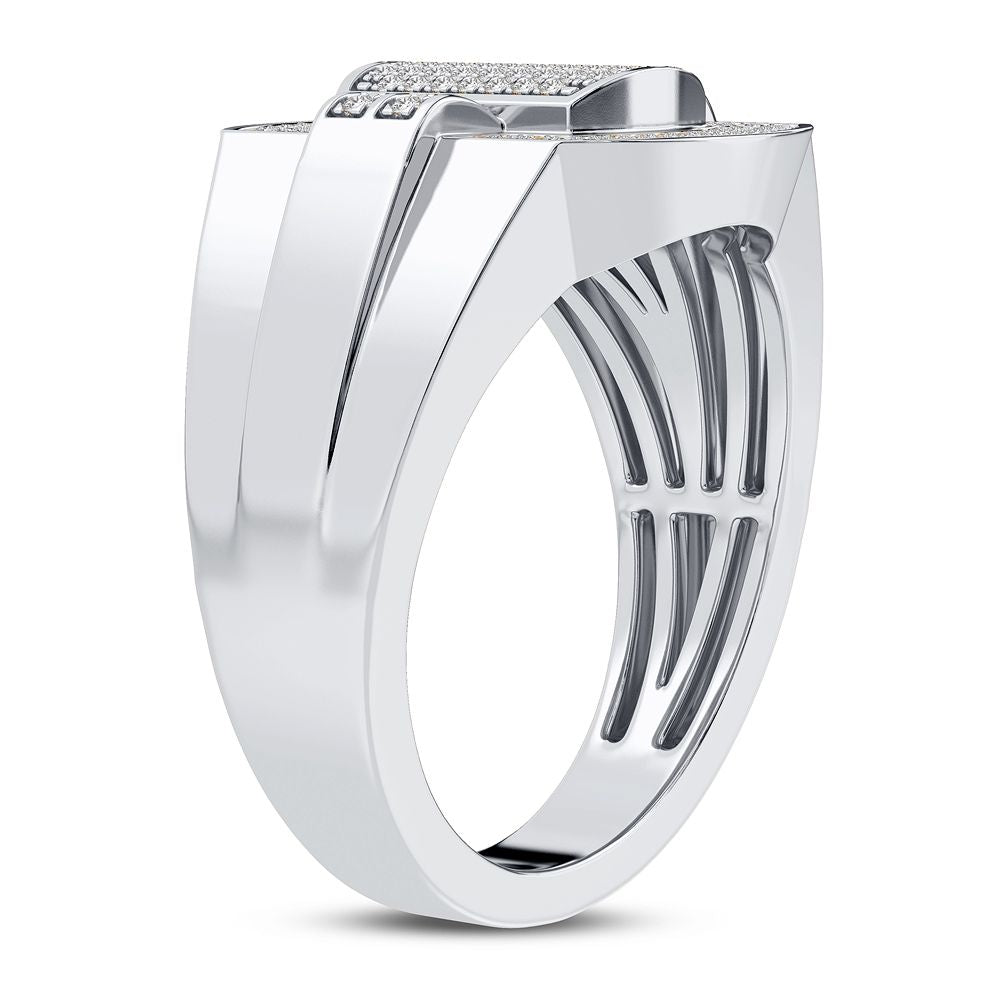 10K White Gold Elegant 0.33Ct Diamond Ring