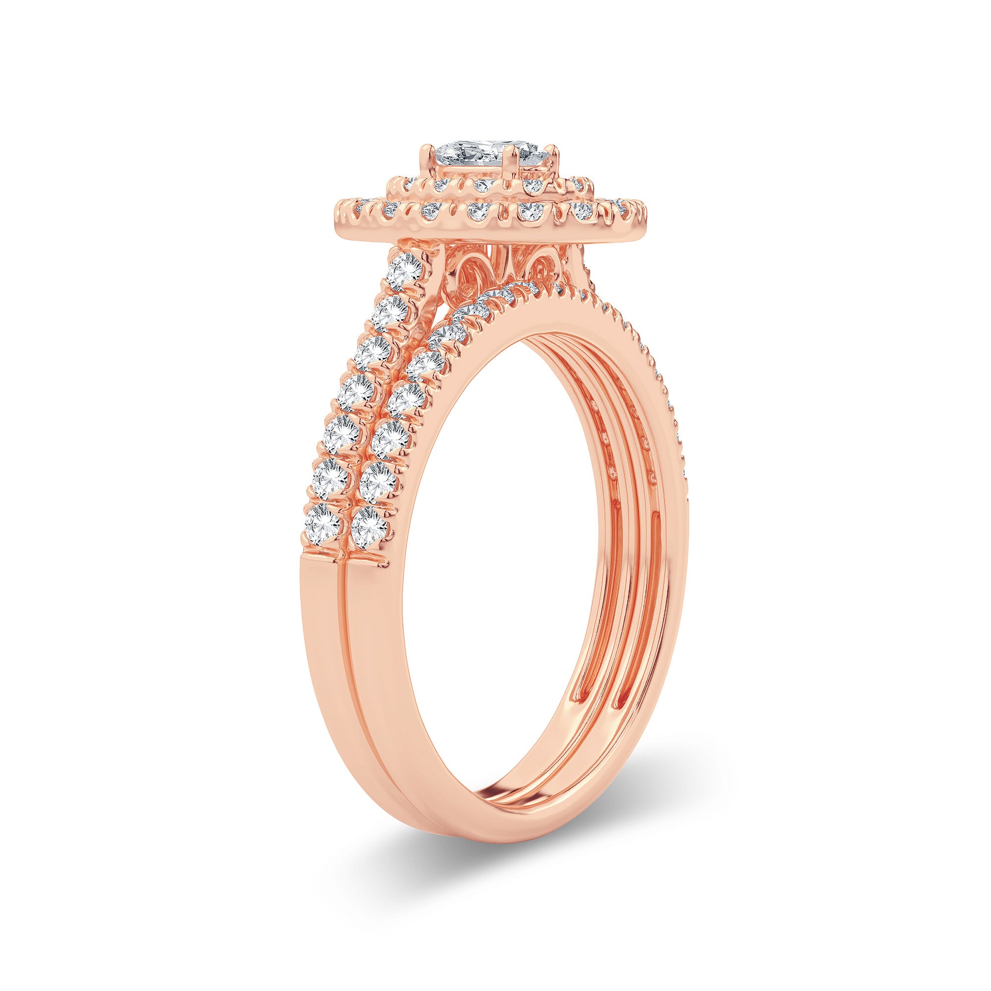 14K Rose Gold Beautiful 1.00Ct Diamond Bridal Ring