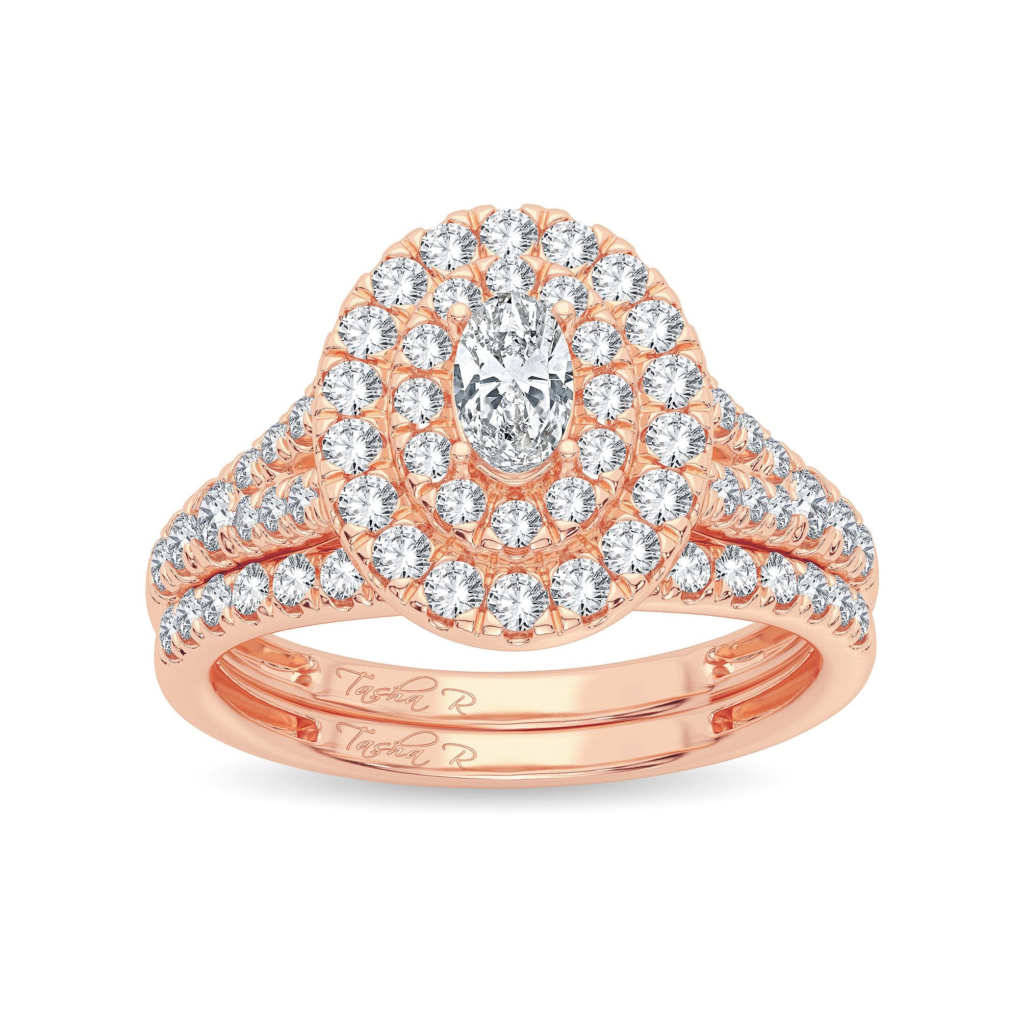 14K Rose Gold Gorgeous 1.00Ct Diamond Bridal Ring