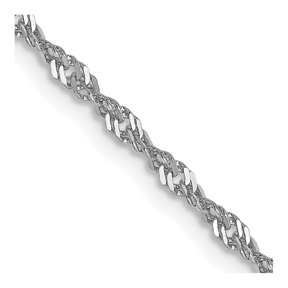 14K White Gold 1.6mm Singapore Chain