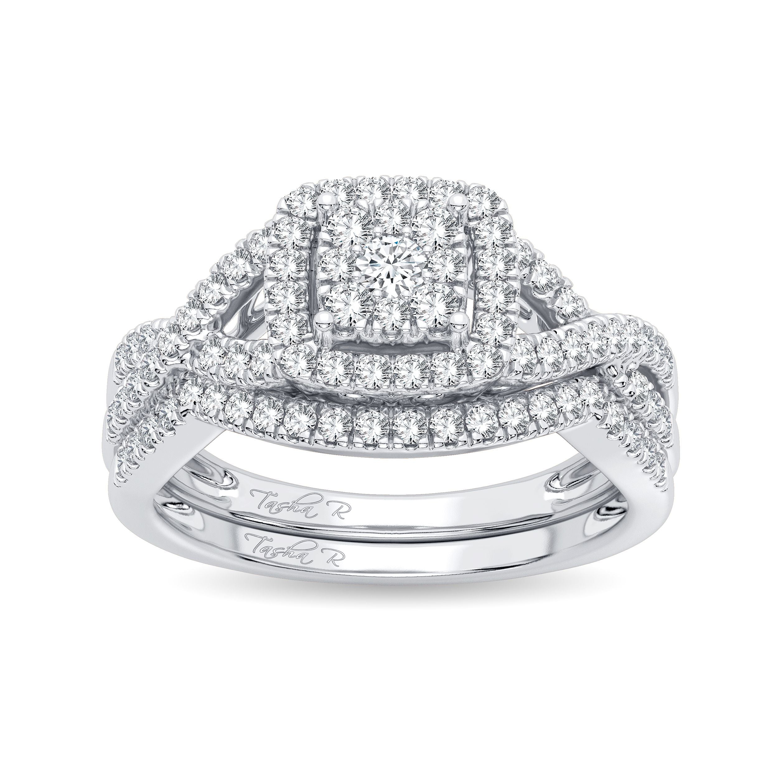 14K White Gold Gorgeous 0.50Ct Diamond Bridal Ring