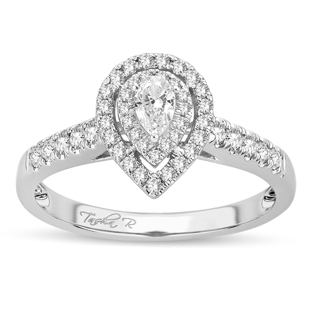 14K White Gold Gorgeous 0.51Ct Diamond Ring