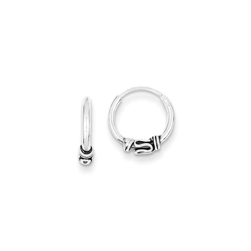 Sterling Silver Hoop Earrings QE4742