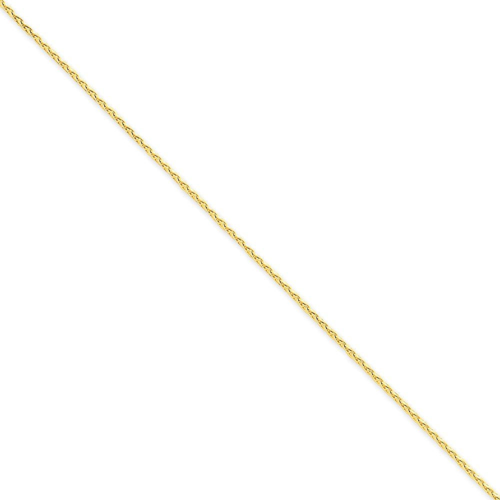 14K 7 inch 1.7mm Diamond-cut Spiga with Lobster Clasp Bracelet