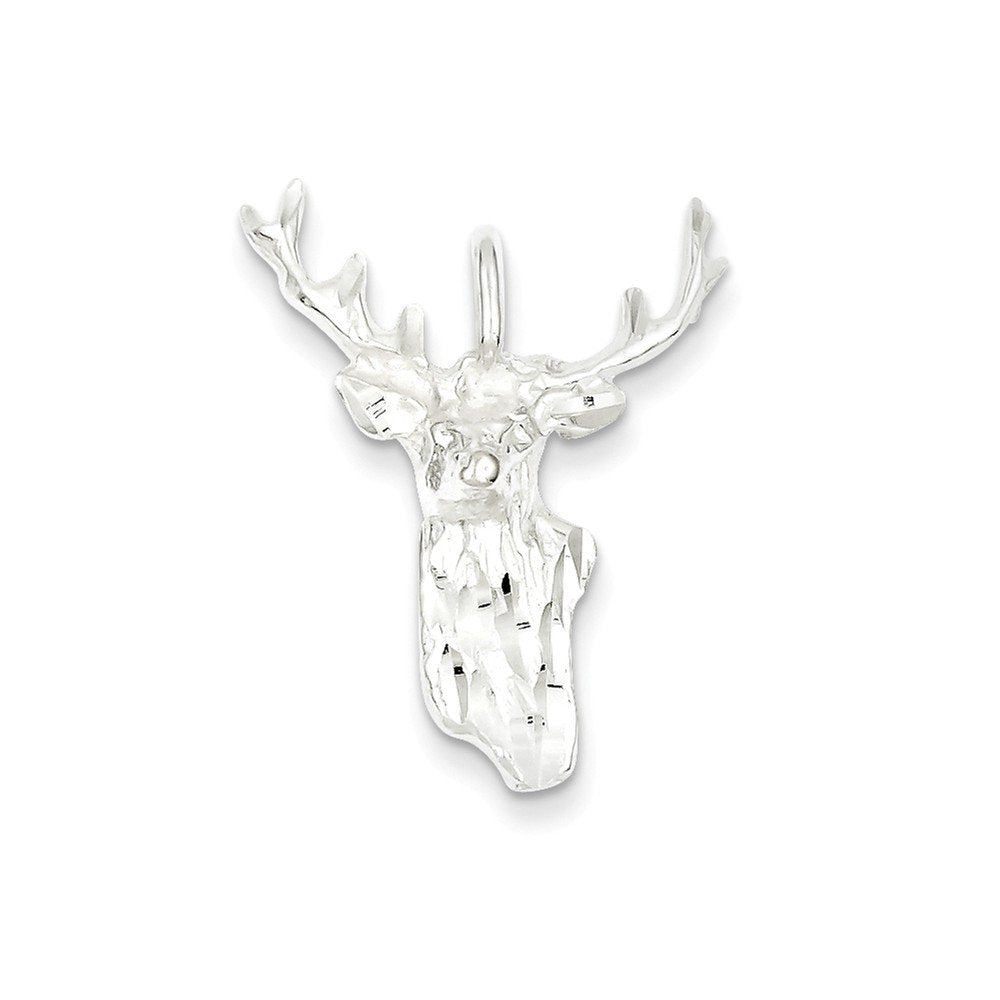 Sterling Silver Deer Head Charm QC1785