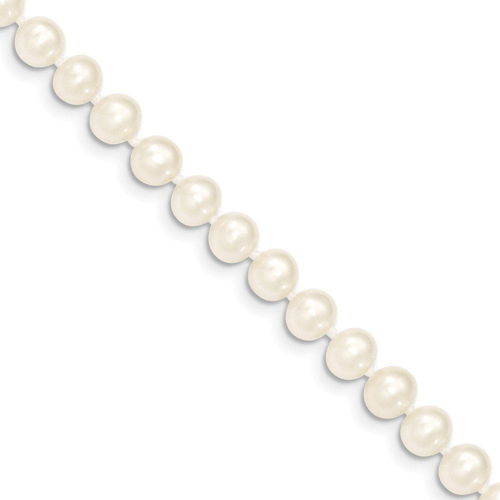 14k 6-7mm White Near Round Freshwater Cultured Pearl Necklace