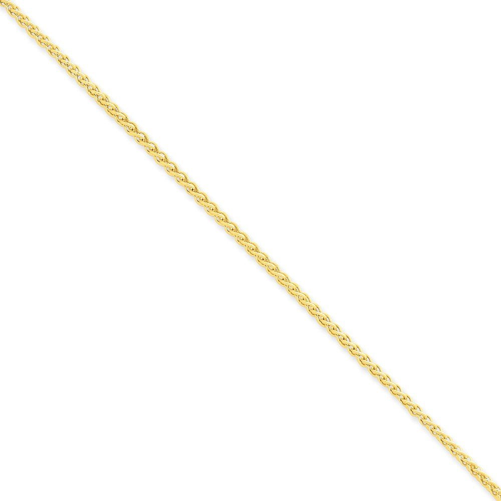 14K 7 inch 2.1mm Spiga with Lobster Clasp Bracelet